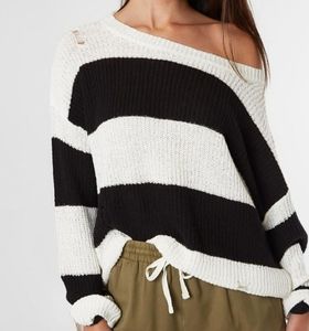 DayTrip Destructed Chunky Striped Sweater